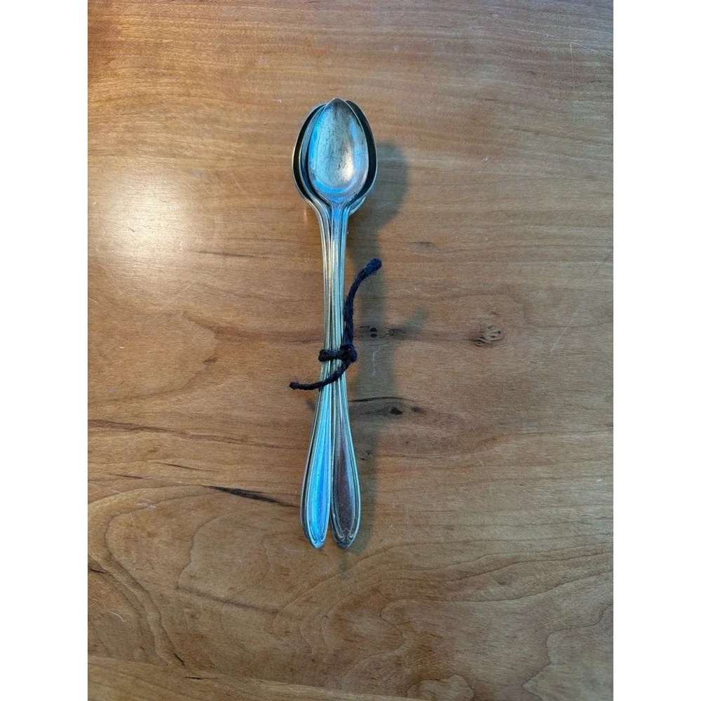 Set‎ of 5 Antique R.S. Mfg. Co. Silver Plated Demitasse Spoons